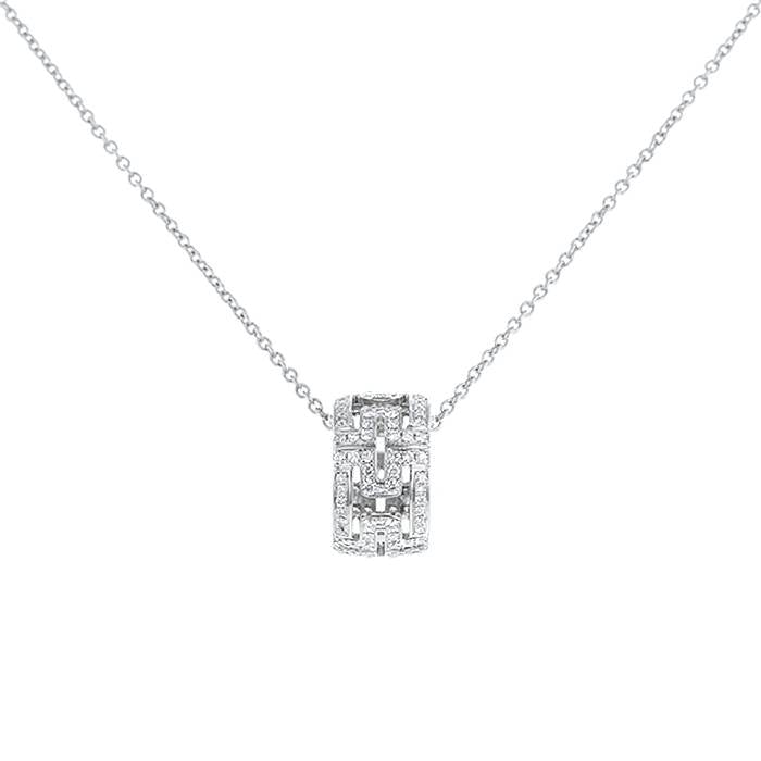 [BLUE TEARS]PARENTESI NECKLACE SILVER DIAMOND