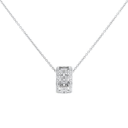 [BLUE TEARS]PARENTESI NECKLACE SILVER DIAMOND
