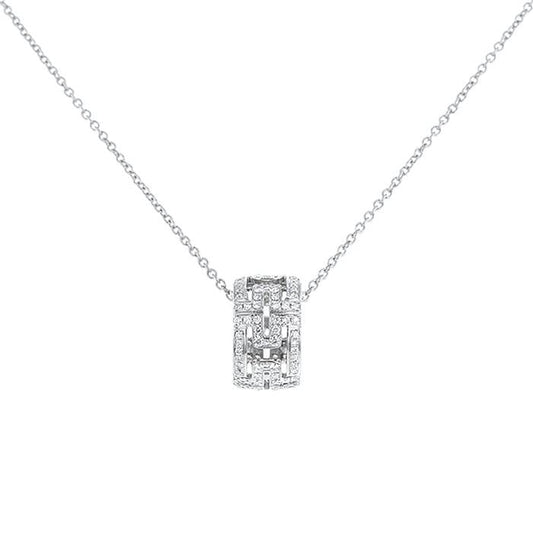[BLUE TEARS]PARENTESI NECKLACE SILVER DIAMOND