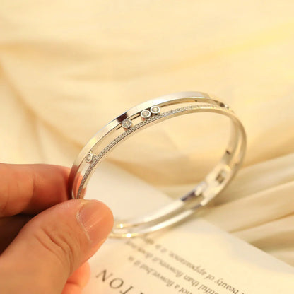 [Blue Tears Jewelry]Move Romane Diamond Bangle Bracelet