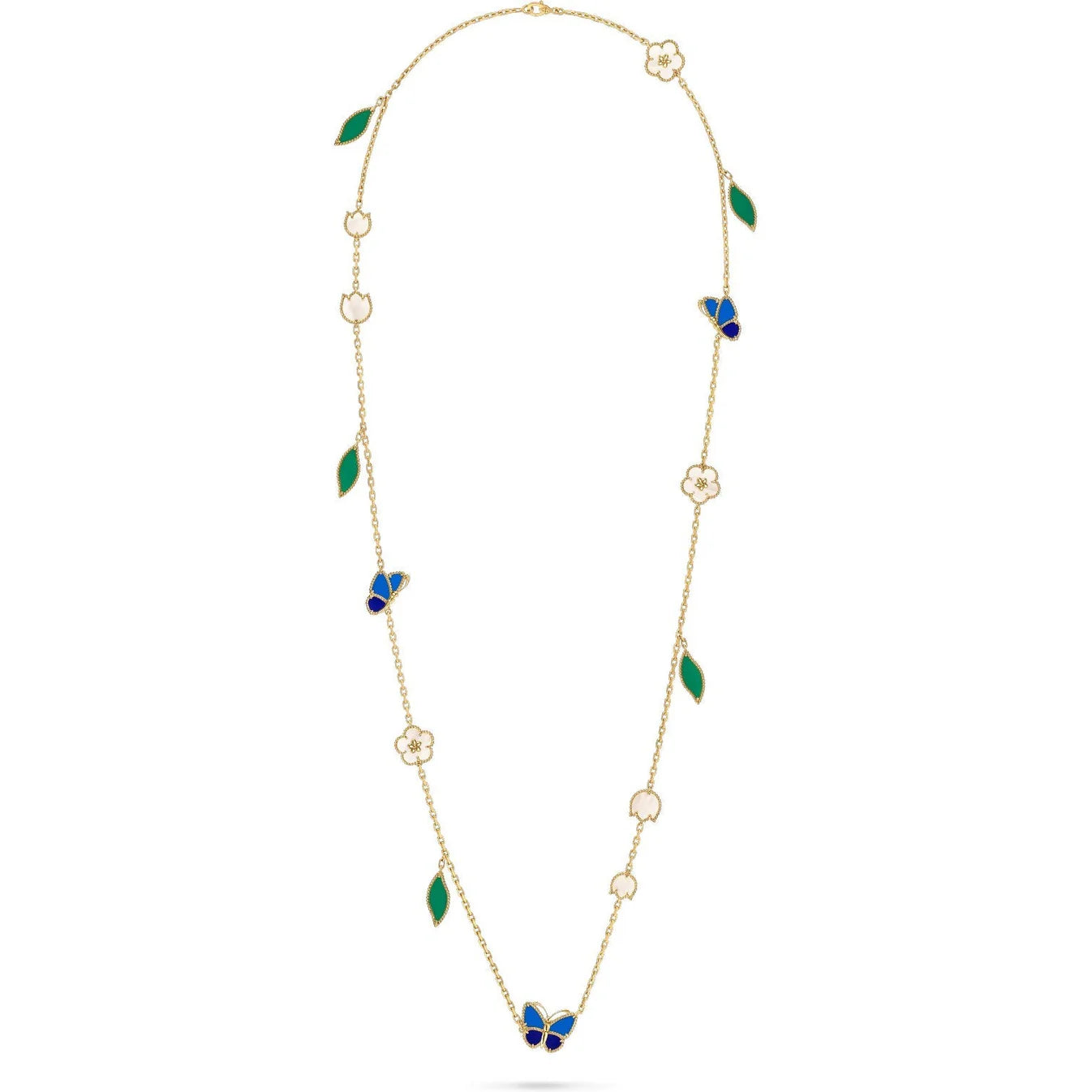 [BLUE TEARS]LUCKY SPRING GOLD MOTIFS NECKLACE