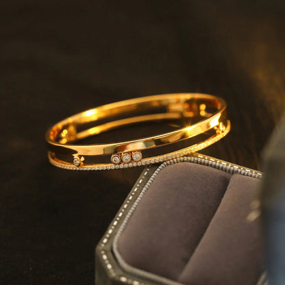 [Blue Tears Jewelry]Move Romane Diamond Bangle Bracelet