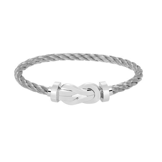 [BLUE TEARS]CHANCE LARGE 8 FIGURE BUCKLE NO DIAMOND BRACELET SILVER