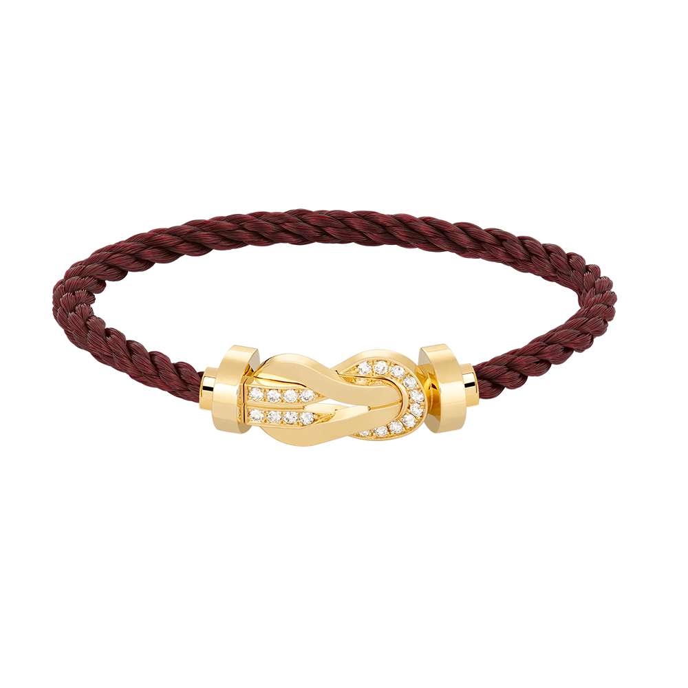[BLUE TEARS]CHANCE LARGE 8 FIGURE BUCKLE HALF DIAMOND BRACELET GOLD