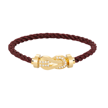 [BLUE TEARS]CHANCE LARGE 8 FIGURE BUCKLE HALF DIAMOND BRACELET GOLD