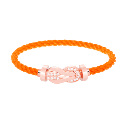 [BLUE TEARS]CHANCE LARGE 8 FIGURE BUCKLE HALF DIAMOND BRACELET ROSE GOLD