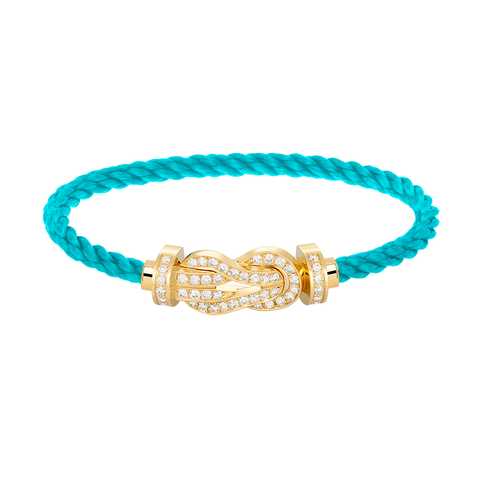 [BLUE TEARS]CHANCE LARGE 8 FIGURE BUCKLE FULLDIAMOND BRACELET GOLD