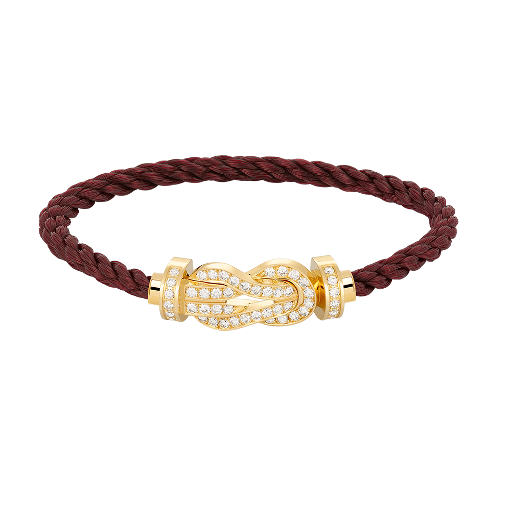 [BLUE TEARS]CHANCE LARGE 8 FIGURE BUCKLE FULLDIAMOND BRACELET GOLD
