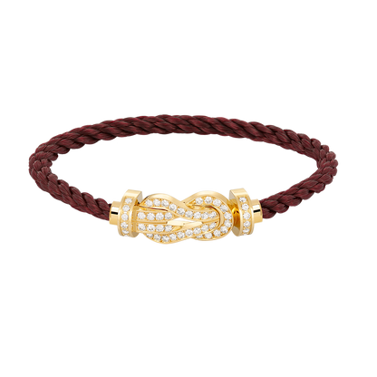 [BLUE TEARS]CHANCE LARGE 8 FIGURE BUCKLE FULLDIAMOND BRACELET GOLD