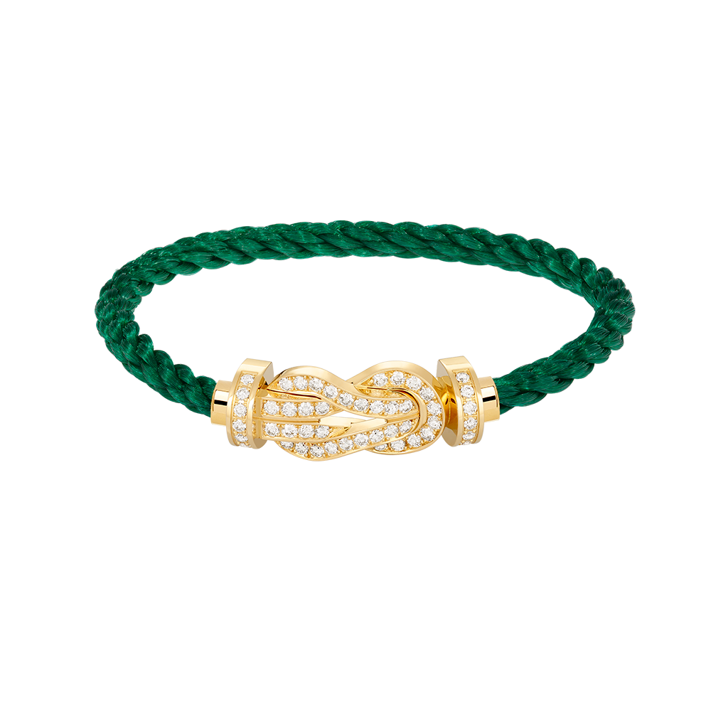 [BLUE TEARS]CHANCE LARGE 8 FIGURE BUCKLE FULLDIAMOND BRACELET GOLD