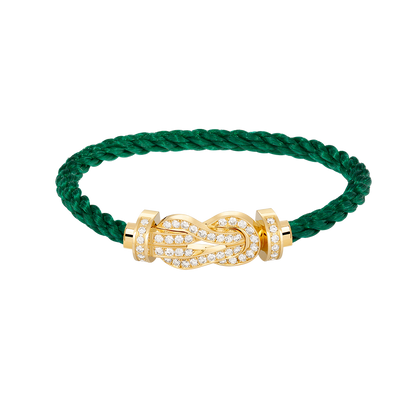 [BLUE TEARS]CHANCE LARGE 8 FIGURE BUCKLE FULLDIAMOND BRACELET GOLD