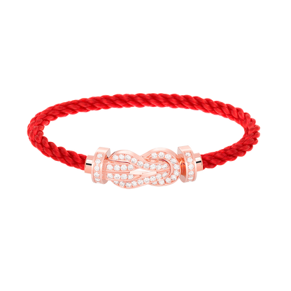 [BLUE TEARS]CHANCE LARGE 8 FIGURE BUCKLE FULL DIAMOND BRACELET ROSE GOLD