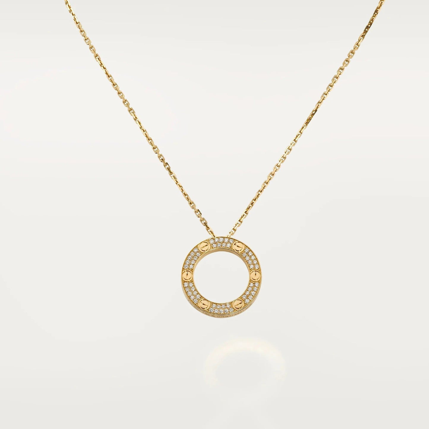 [Blue Tears Jewelry]LOVE NECKLACE 16MM  FULL DIAMOND