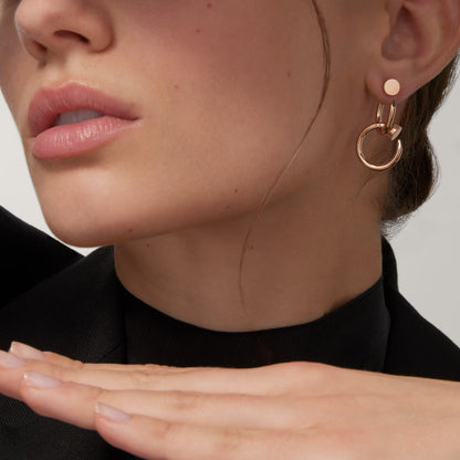 [Blue Tears Jewelry]JUSTE NO DIAMOND DOUBLE EARRINGS