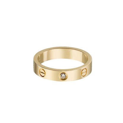 [Blue Tears Jewelry]LOVE 4MM 1 DIAMOND RING