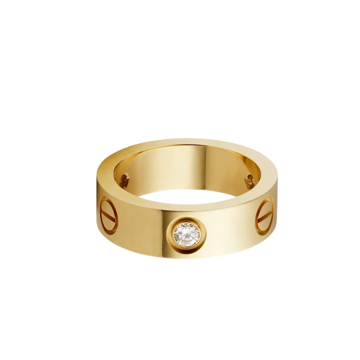 [Blue Tears Jewelry]LOVE 5.5MM 3 DIAMOND RING