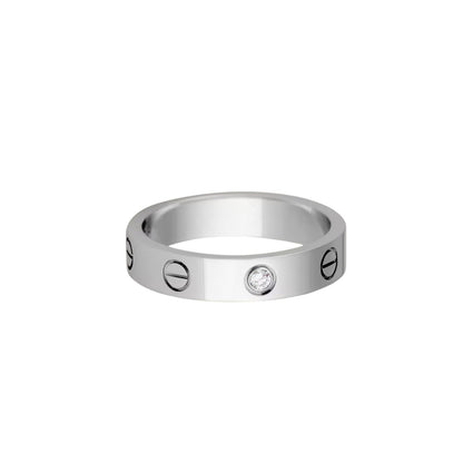 [Blue Tears Jewelry]LOVE 4MM 1 DIAMOND RING
