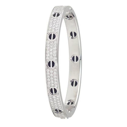 [Blue Tears Jewelry]LOVE BRACELET 6.1MM DIAMOND-PAVED CERAMIC