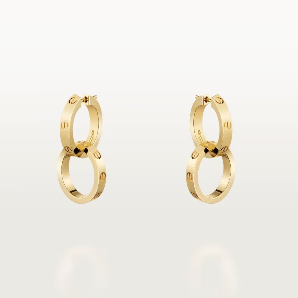 [Blue Tears Jewelry]LOVE 3.3MM DANGLE EARRINGS