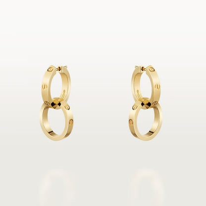 [Blue Tears Jewelry]LOVE 3.3MM DANGLE EARRINGS