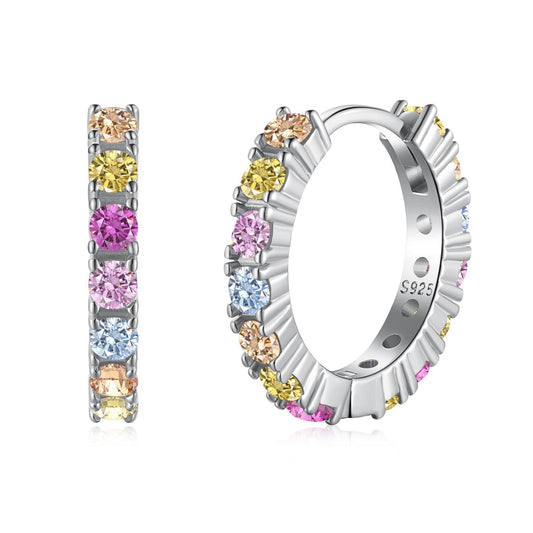 [Nova Jewelry]Radiant Colorful Round Cut Earrings
