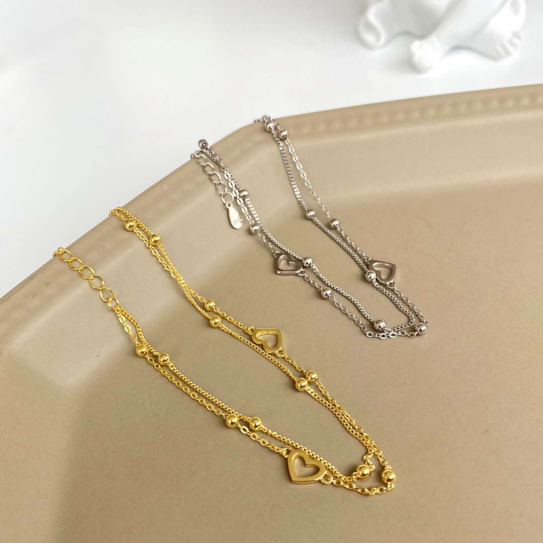 [Nova Jewelry]Dainty Double Layer Love Heart Bracelet