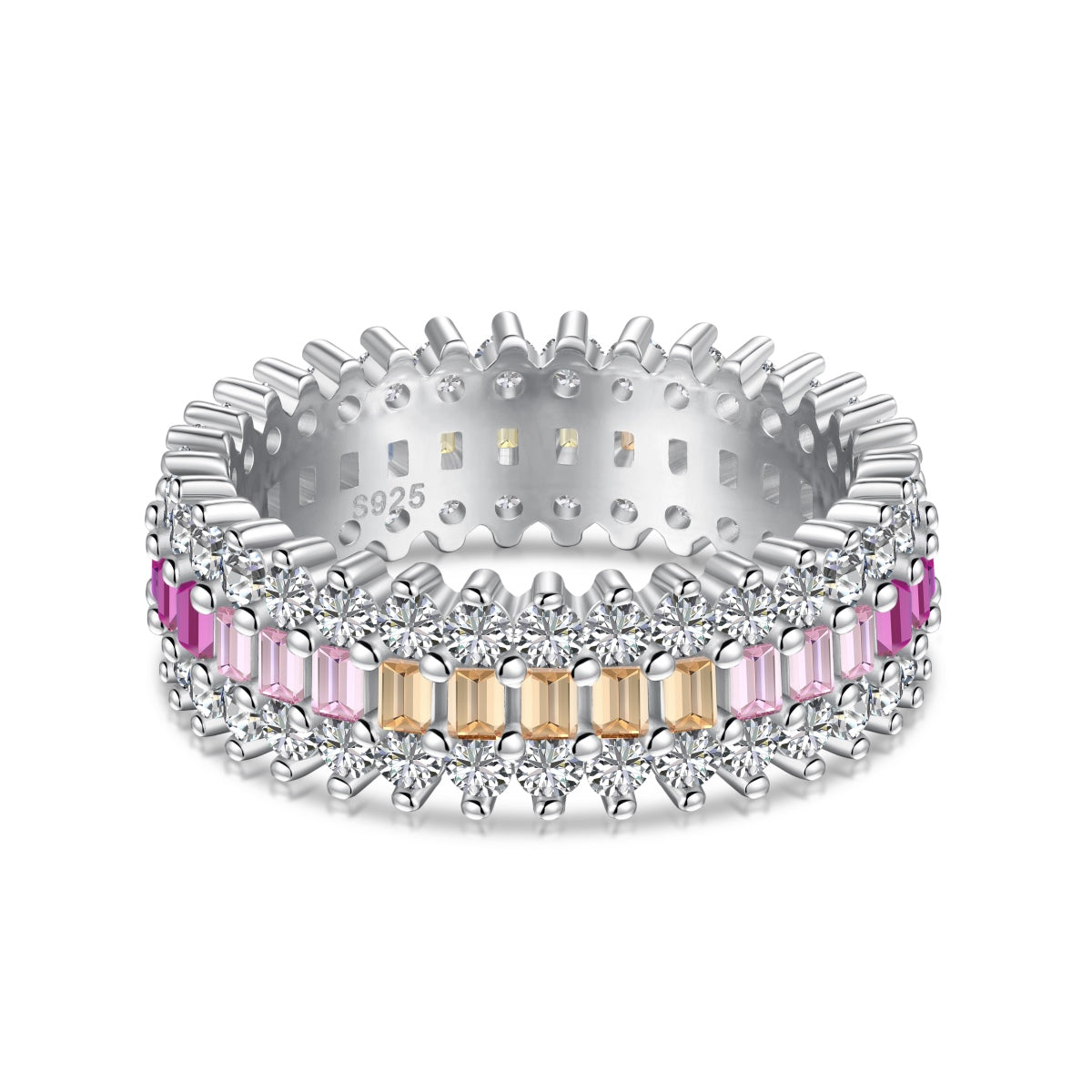 [Nova Jewelry]Ornate Colorful Radiant Cut Daily Ring