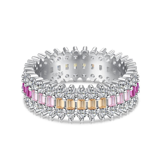 [Nova Jewelry]Ornate Colorful Radiant Cut Daily Ring
