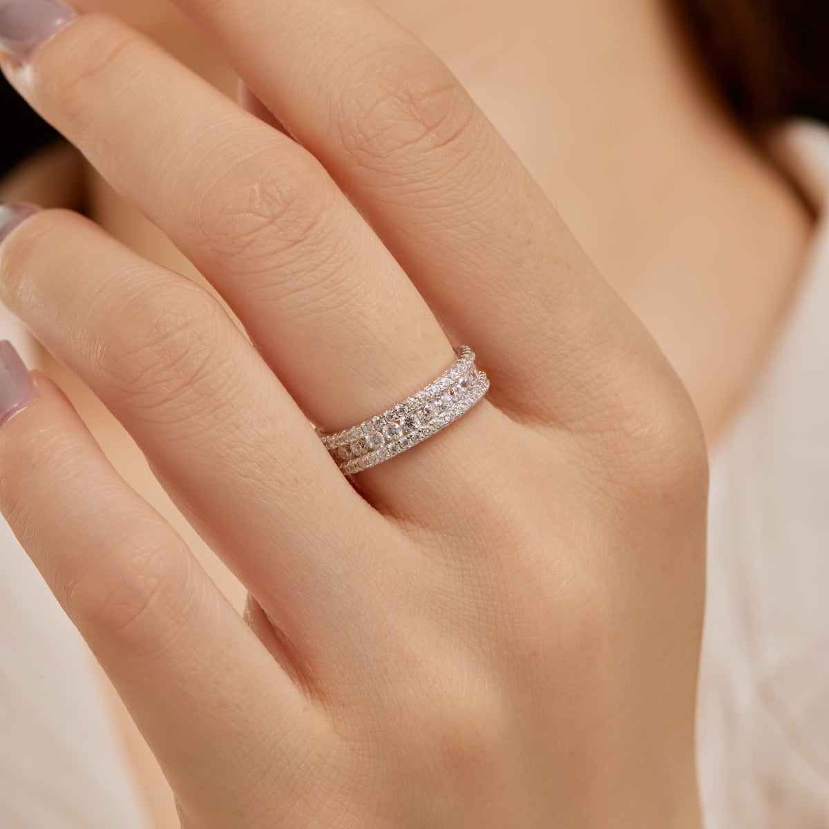 [Nova Jewelry]Delicate Colorful Round Cut Daily Ring