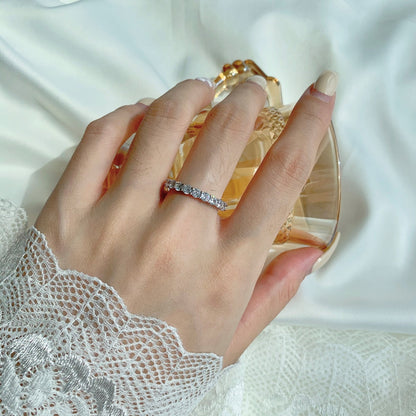 [Nova Jewelry]Sparkling Round Cut Tennis Ring
