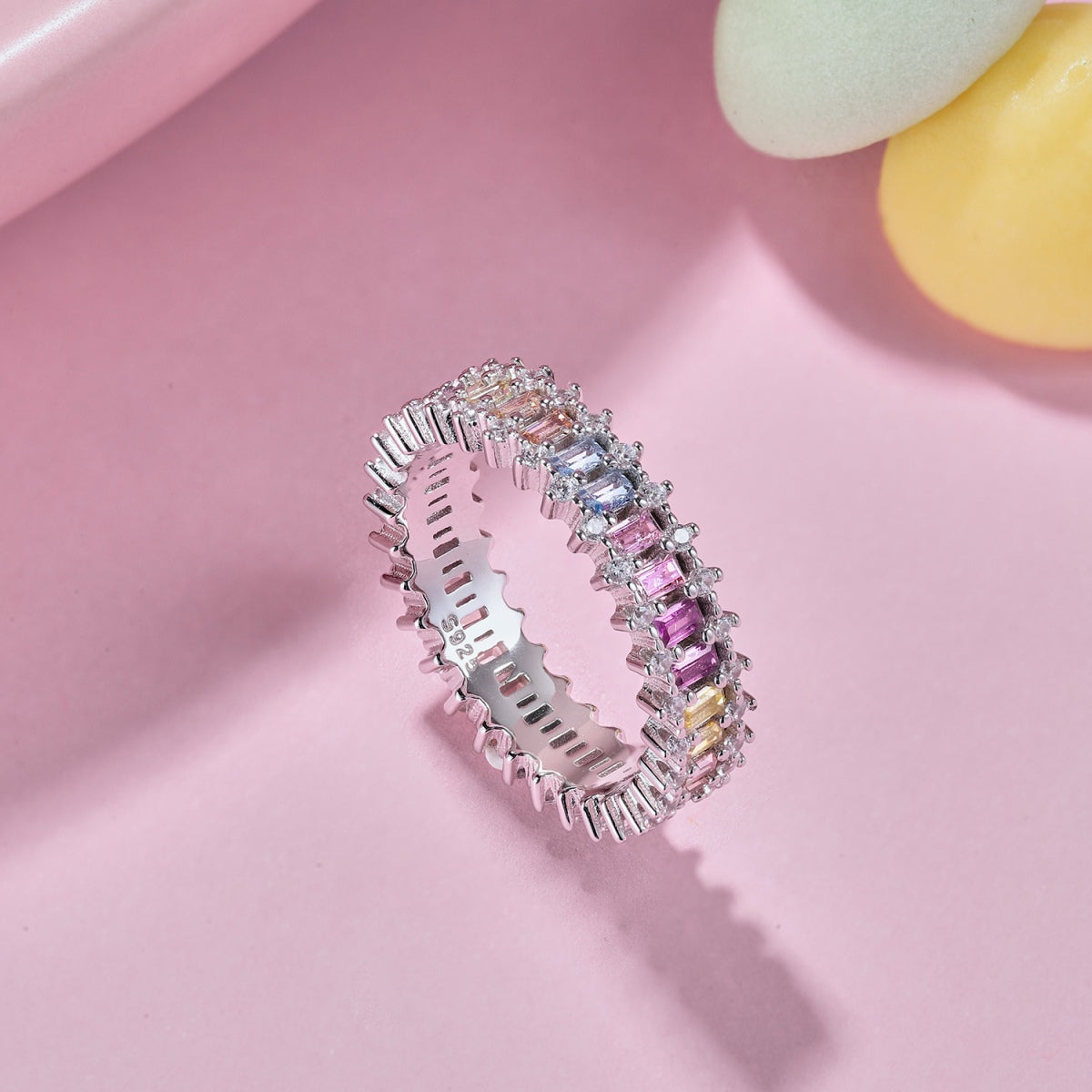[Nova Jewelry]Splashy Ornate Emerald Cut Cocktail Ring
