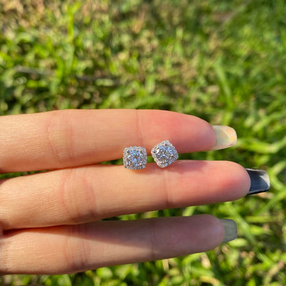 [Nova Jewelry]Classic Round Center Stone Stud Earrings