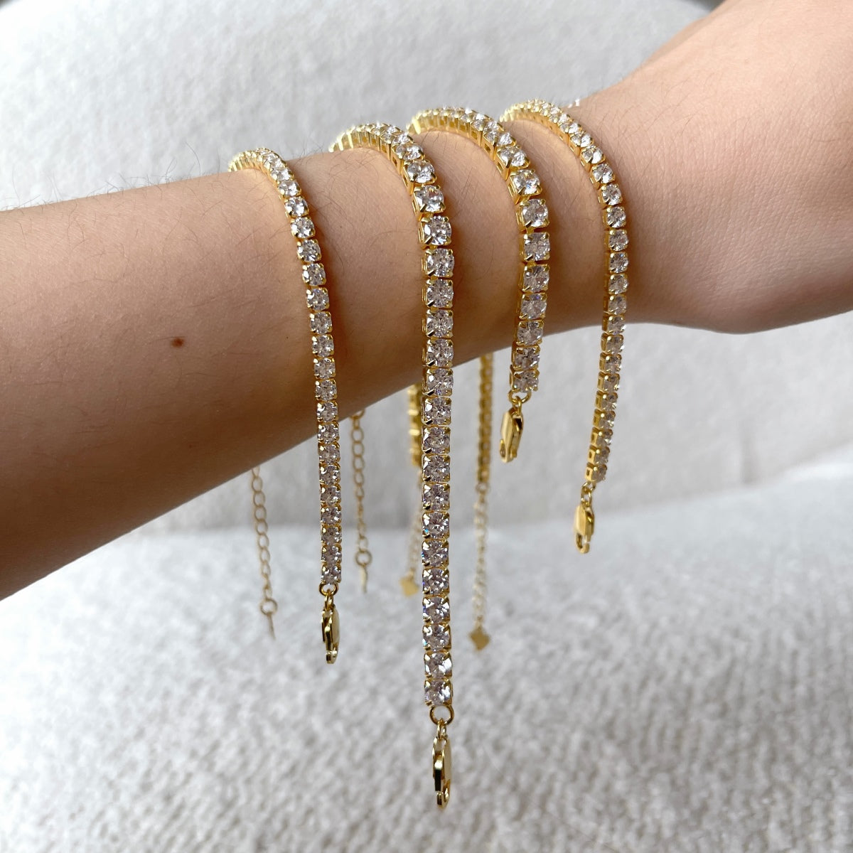 [Nova Jewelry]Sparkling Radiant Princess Cut Tennis Bracelet