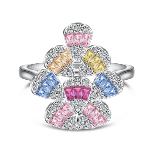 [Nova Jewelry]Sparkling Colorful Water Drop Shape Daily Ring