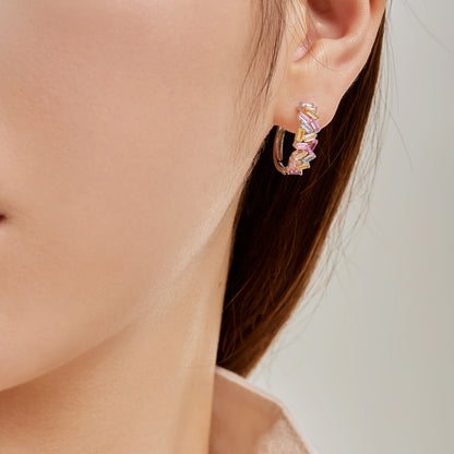 [Nova Jewelry]Dazzling Colorful Emerald Cut Daily Earrings