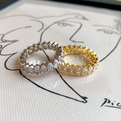 [Nova Jewelry]Ornate Oval Cut Tennis Ring