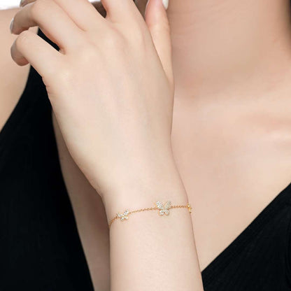 [Nova Jewelry]Delicate Butterfly Pendant Bracelet