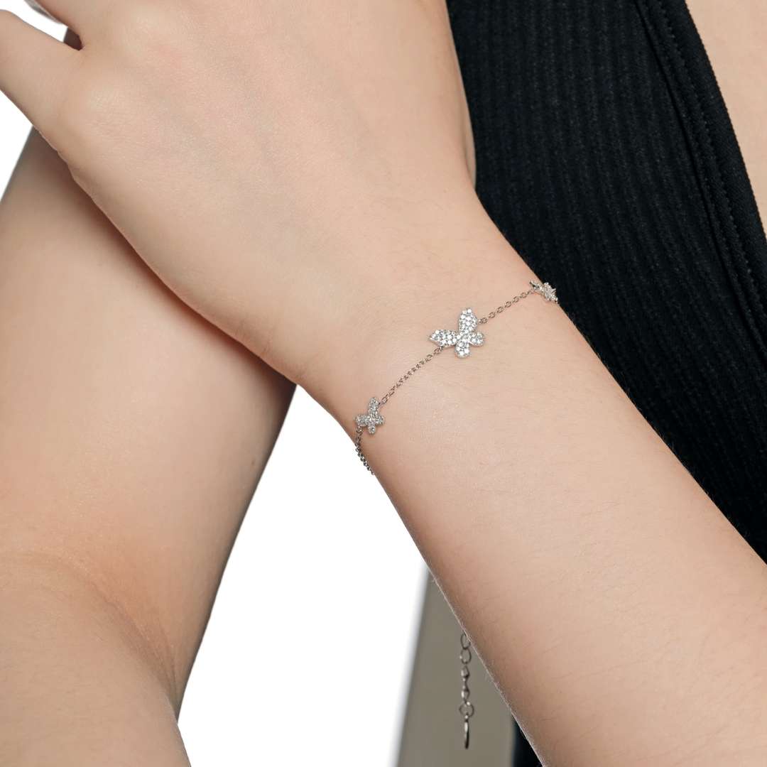 [Nova Jewelry]Delicate Butterfly Pendant Bracelet
