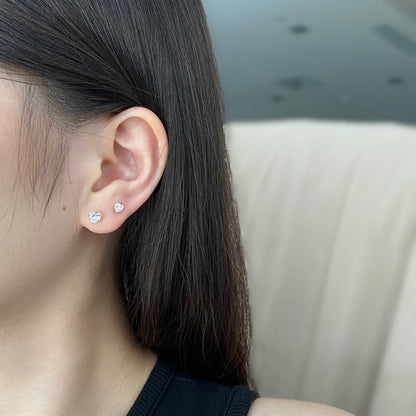 [Nova Jewelry]Sparkling Heart Shaped Simple Earrings