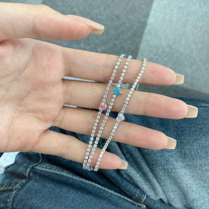 [Nova Jewelry]0.5 Carat Elegant Romantic Heart Shape Lover Bracelet