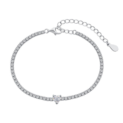 [Nova Jewelry]0.5 Carat Elegant Romantic Heart Shape Lover Bracelet