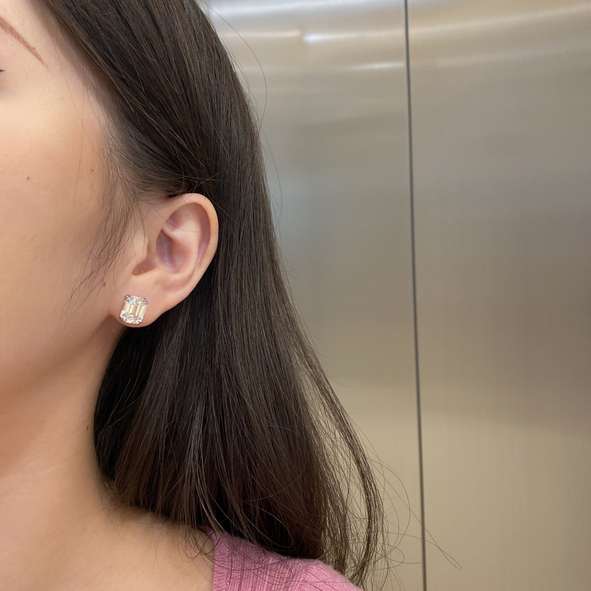 [Nova Jewelry]Dazzling Square Shape Earrings