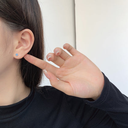 [Nova Jewelry]Sparkling Colorful Round Shape Earrings