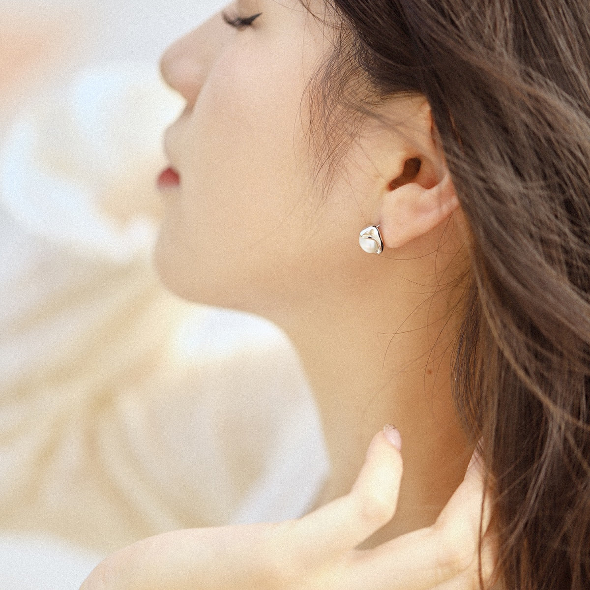 [Nova Jewelry]Dainty Bread Pearl Earrings