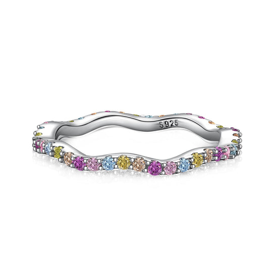 [Nova Jewelry]Dainty Colorful Round Cut Party Ring
