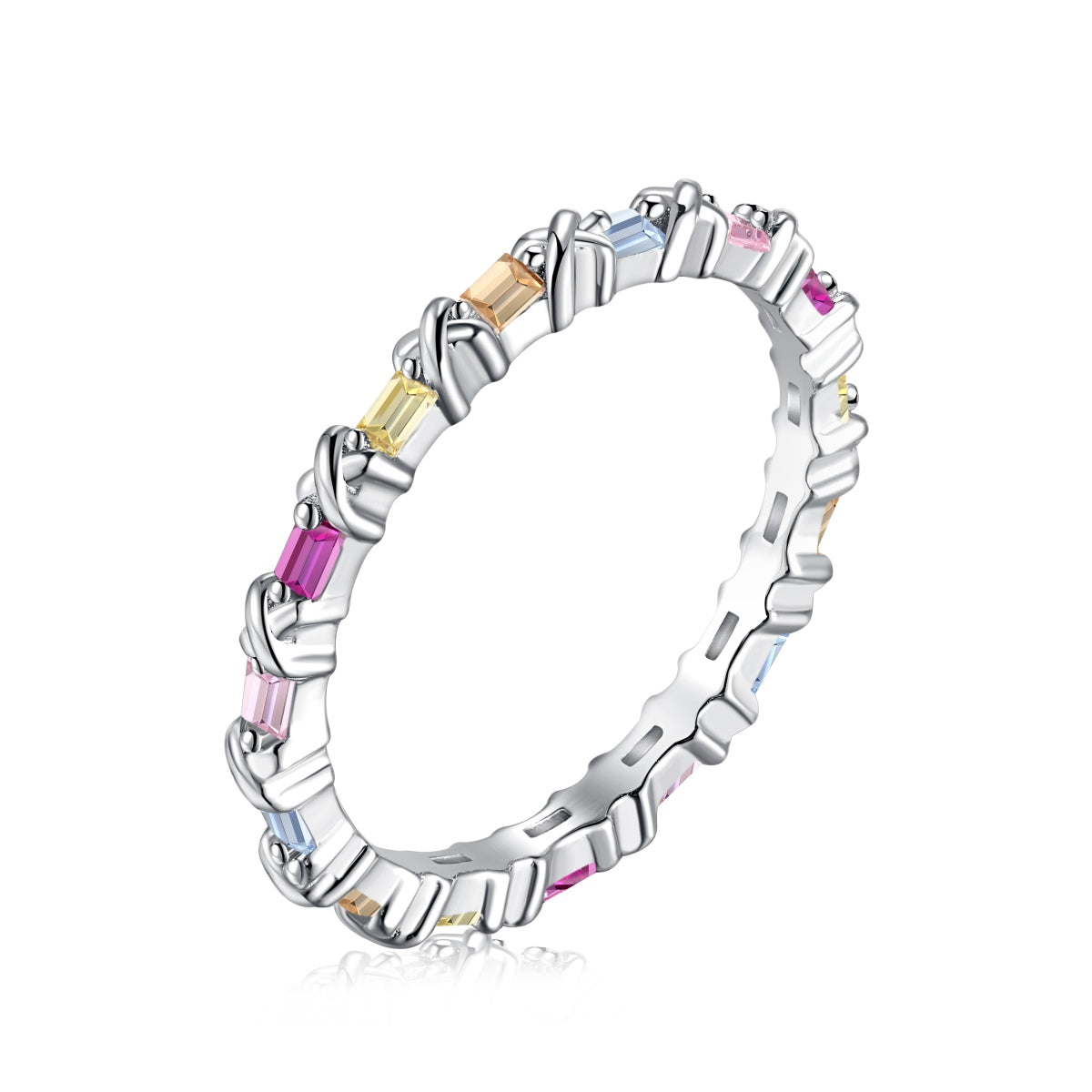 [Nova Jewelry]Charming Colorful Round Cut Daily Ring