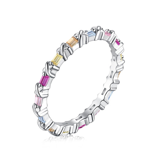 [Nova Jewelry]Charming Colorful Round Cut Daily Ring