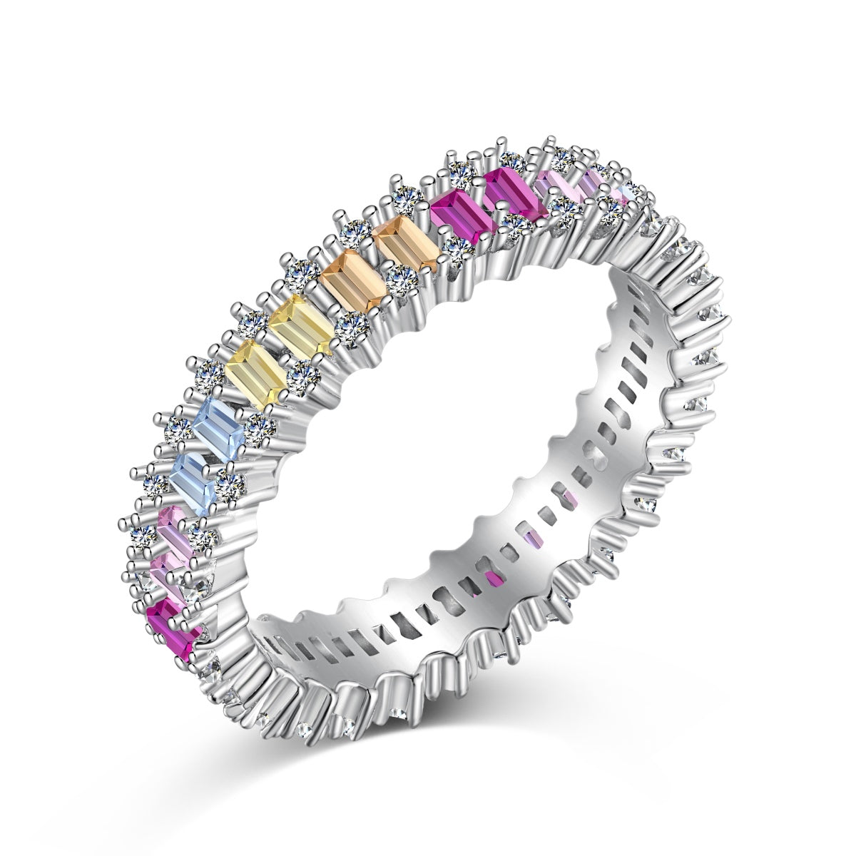 [Nova Jewelry]Splashy Ornate Emerald Cut Cocktail Ring