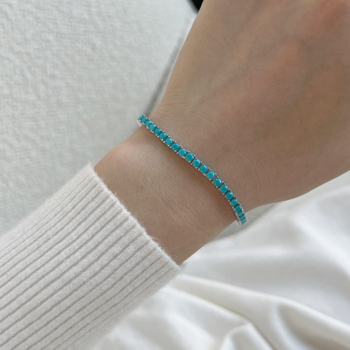 [Nova Jewelry]Dainty Charming Round Cut Tennis Bracelet
