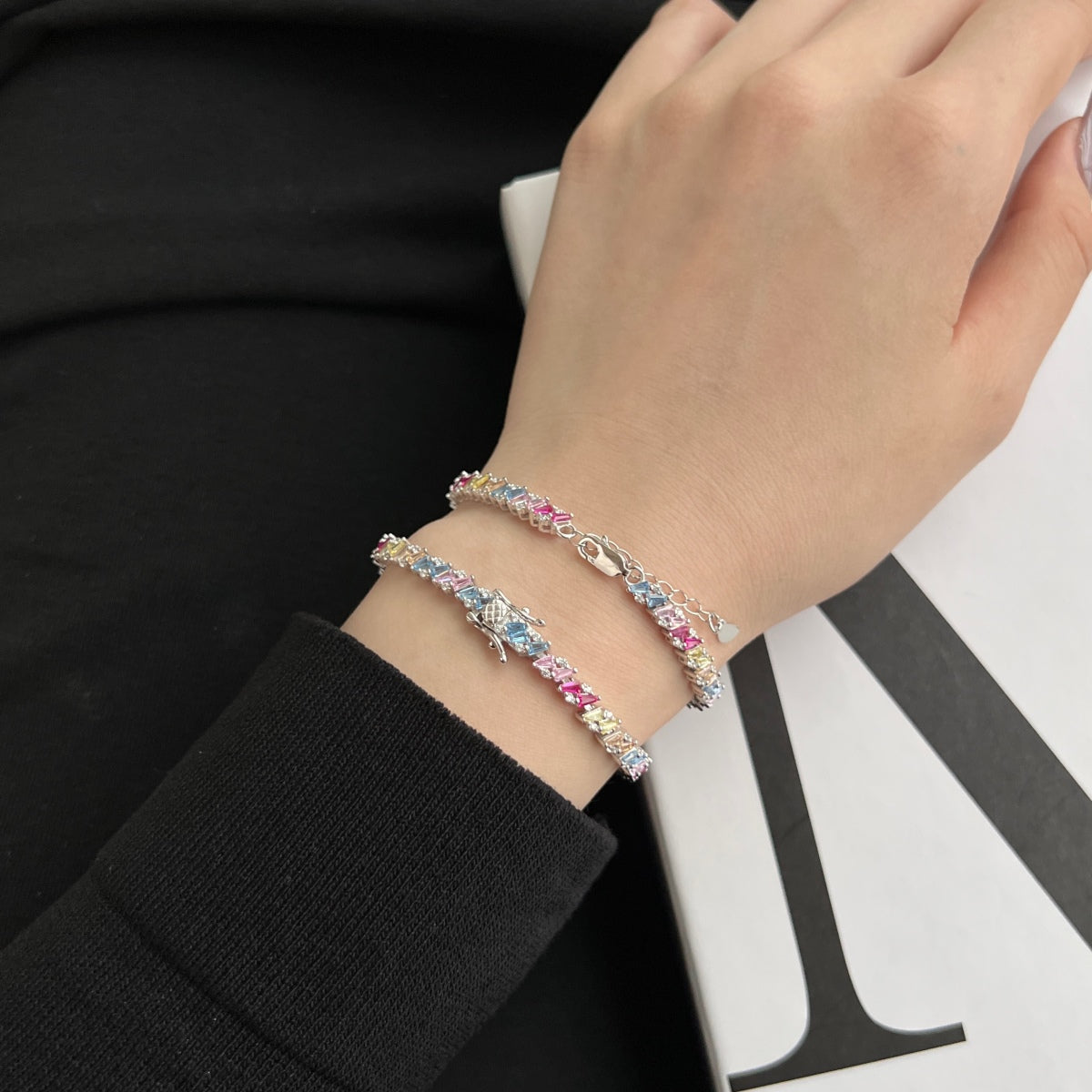 [Nova Jewelry]Ornate Sparkling Multi Cut Party Bracelet